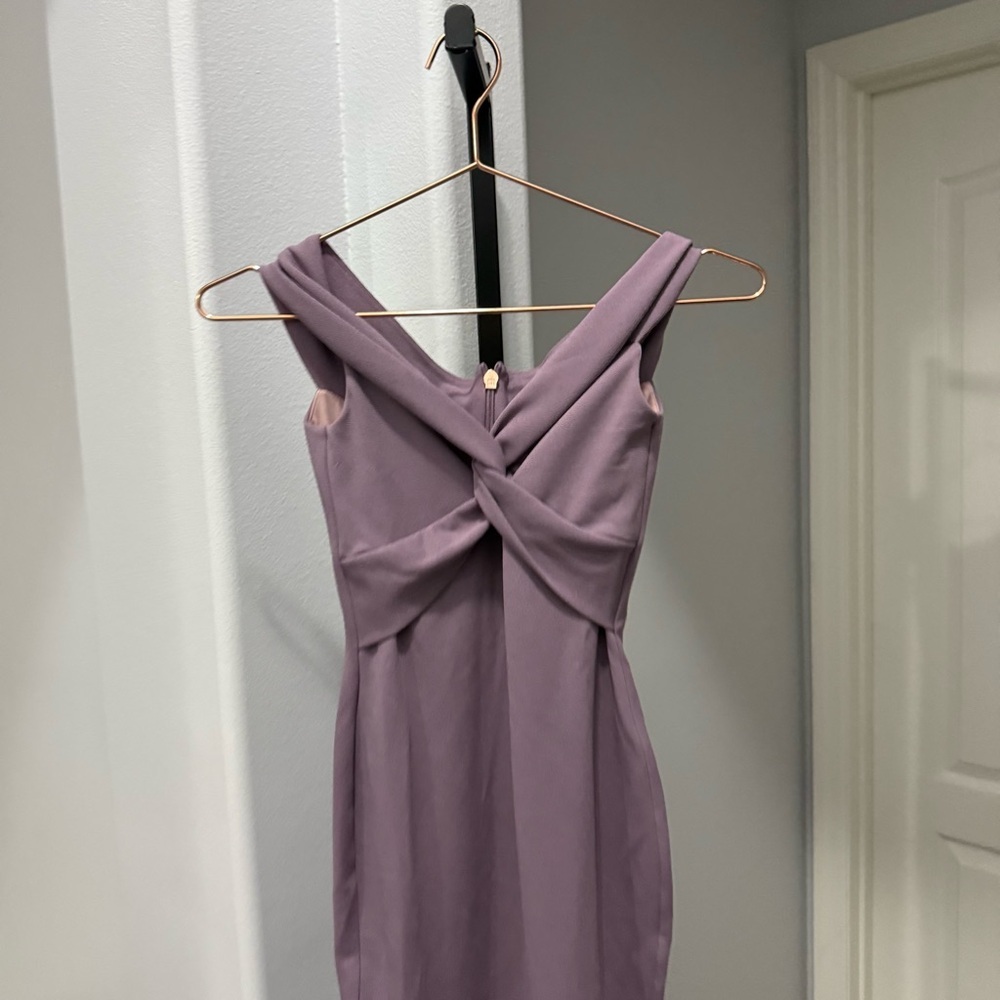 NWT NOOKIE Dolly Midi Dress in Soft Violet Purple Bodycon Stretch Size XS Formal - Picture 3 of 10